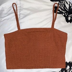 SHEIN rust brown cropped tank